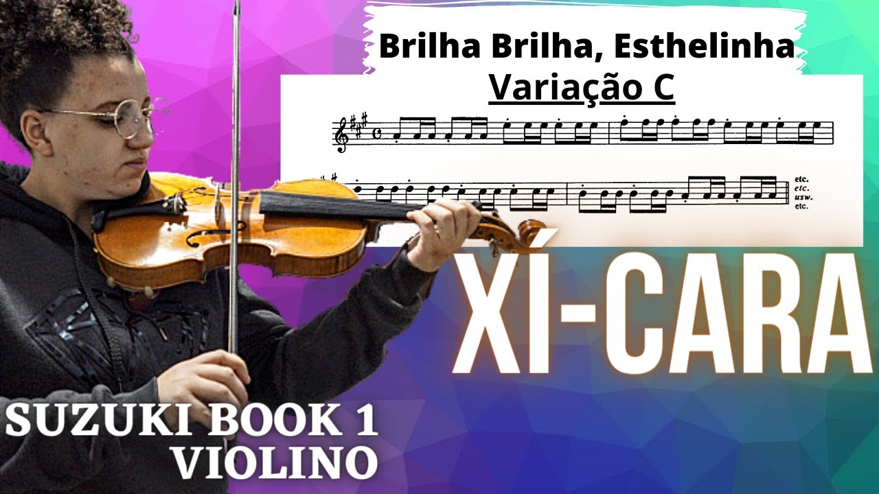 XÍCARA Twinkle Twinkle Little Star VARIAÇÃO C Método Suzuki Violino Iniciante Instituto De Cordas TT