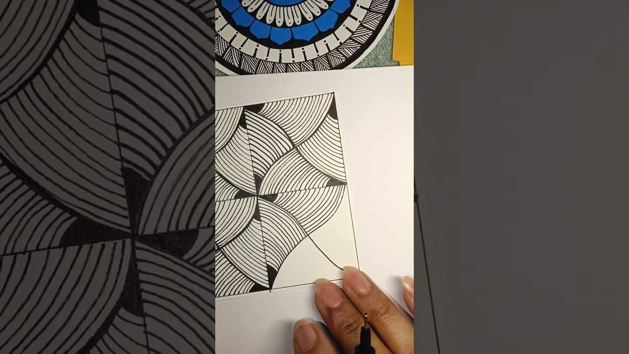 Easy to draw zentangle pattern#mandala#zentangleart#zentangledesigns#zentanglepatterns#viral#art#fyp