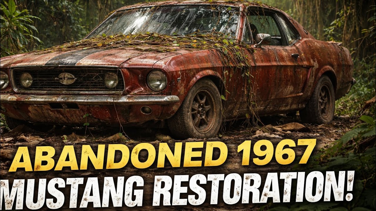 Jungle Mein Mili 1967 Mustang 😱 | Full ASMR Car Restoration | 15 Minute Satisfying Rebuild #shorts 