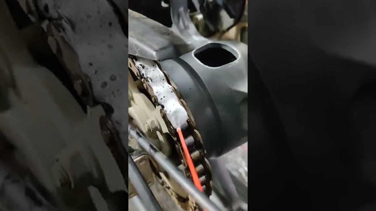 How To Correctly lube Your Chain#Chain spray used 😍😍