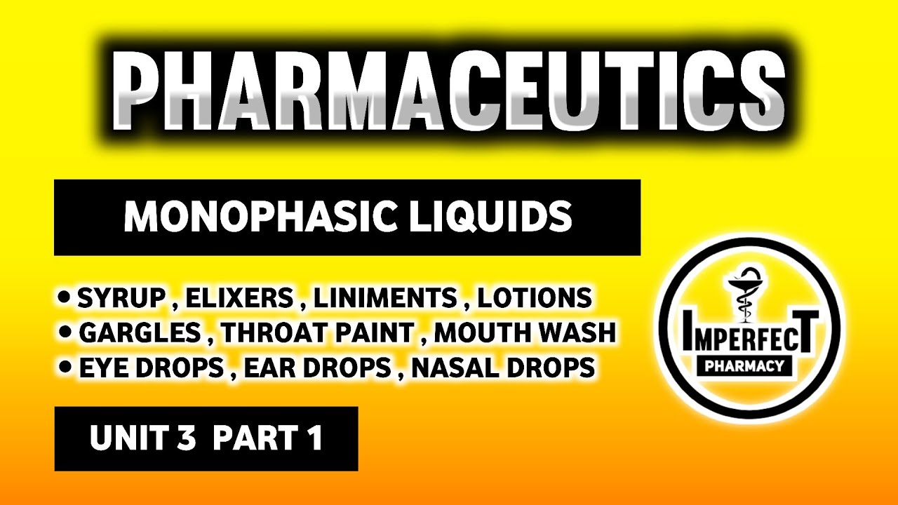 Monophasic Liquids | Syrup | Liniments | Gargles | Mouthwash | Lotions | Pharmaceutics | B Pharmacy