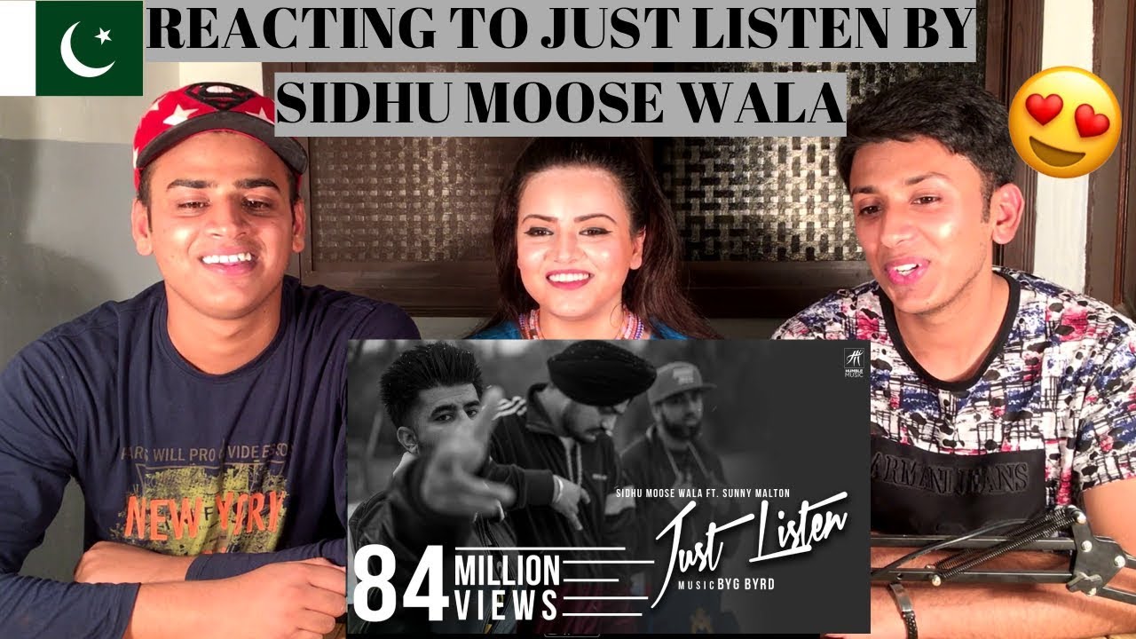 JUST LISTEN BY SIDHU MOOSE WALA || PAKISTANIS REACTION ||