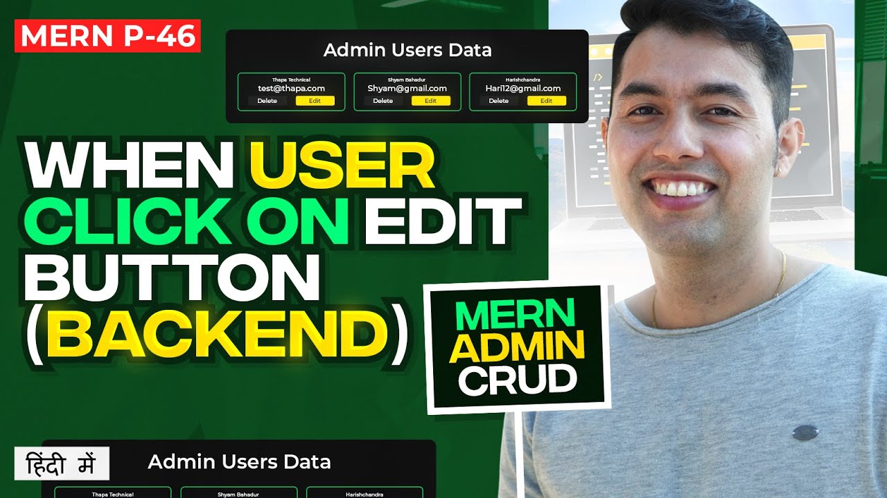 #46: Updating User Data in MERN Admin Panel 🔥- Backend Route & Logic 👨‍💻