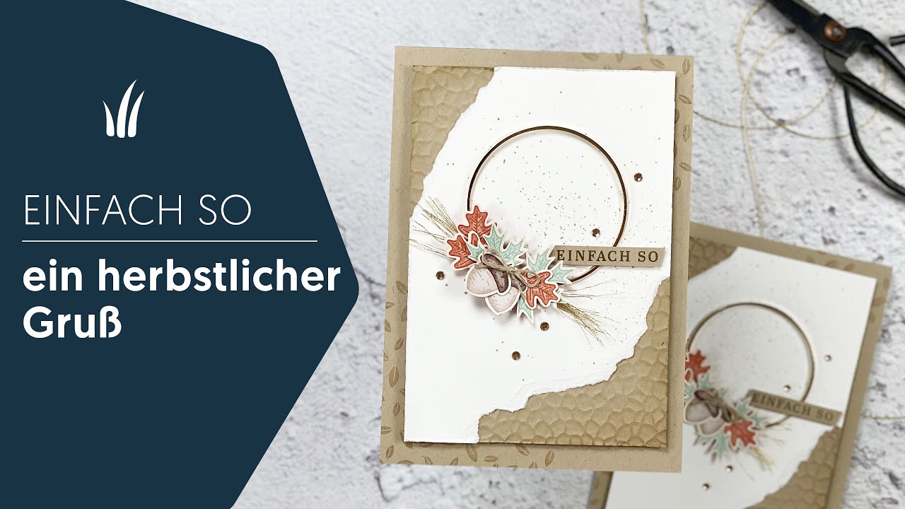 🍂 Einfach so - herbstliche Grußkarte mit 