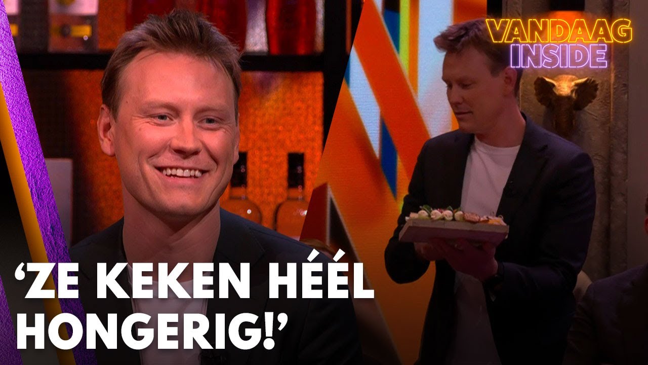 Sam Hagens geeft hapjes voor Vandaag Inside-tafel weg aan publiek | VANDAAG INSIDE