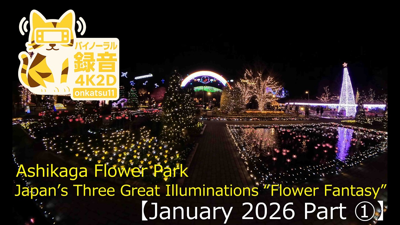 ✨ [Ashikaga Flower Park — Japan’s Three Great Illuminations “Flower Fantasy” — January 2026 Part ①]