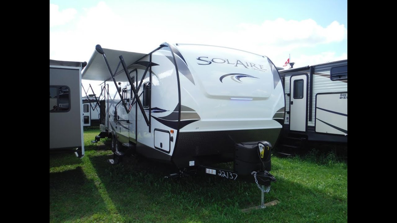 2018 Solaire 317BHSK Luxury Ultra Lite 2 bedroom Travel Trailer @ Camp-Out RV in Stratford