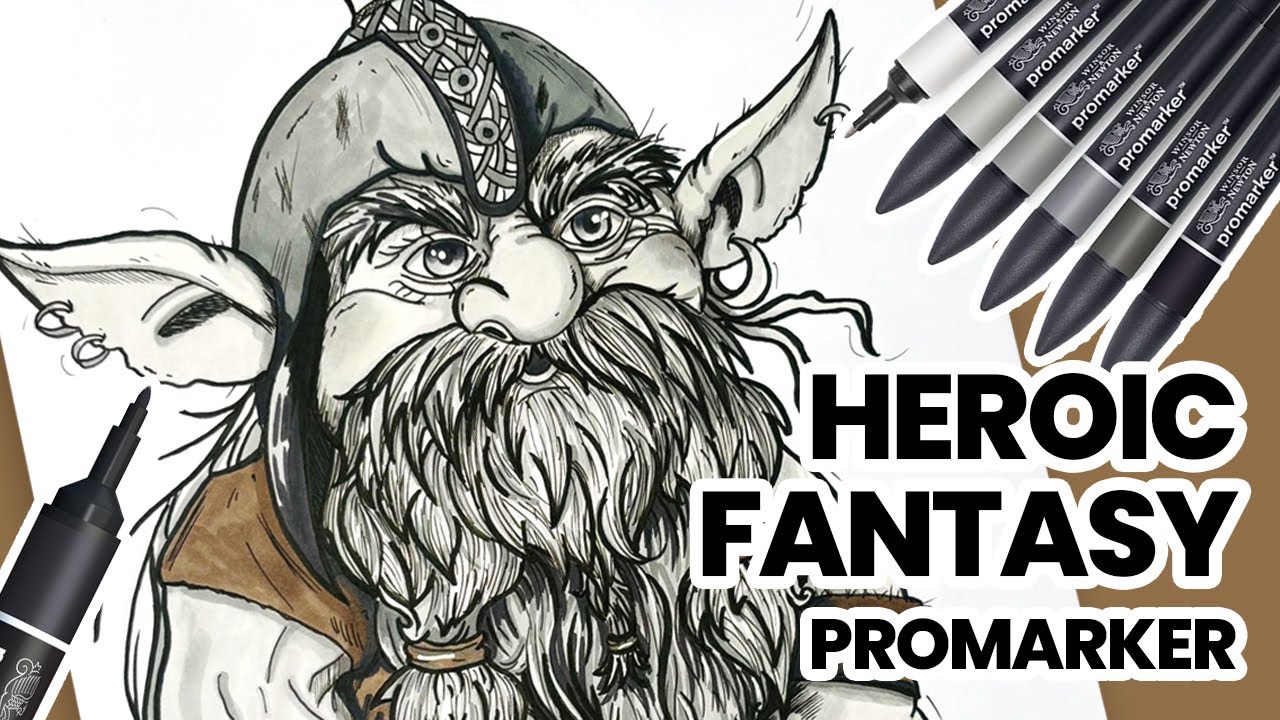 Dessiner un personnage fantastique avec les marqueurs à alcool Promarker