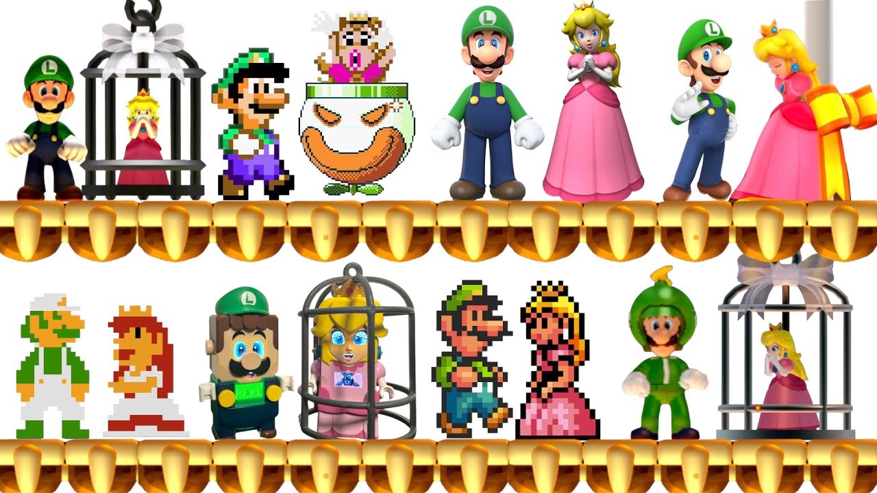 Evolution of Super Luigi Rescues Princess Peach