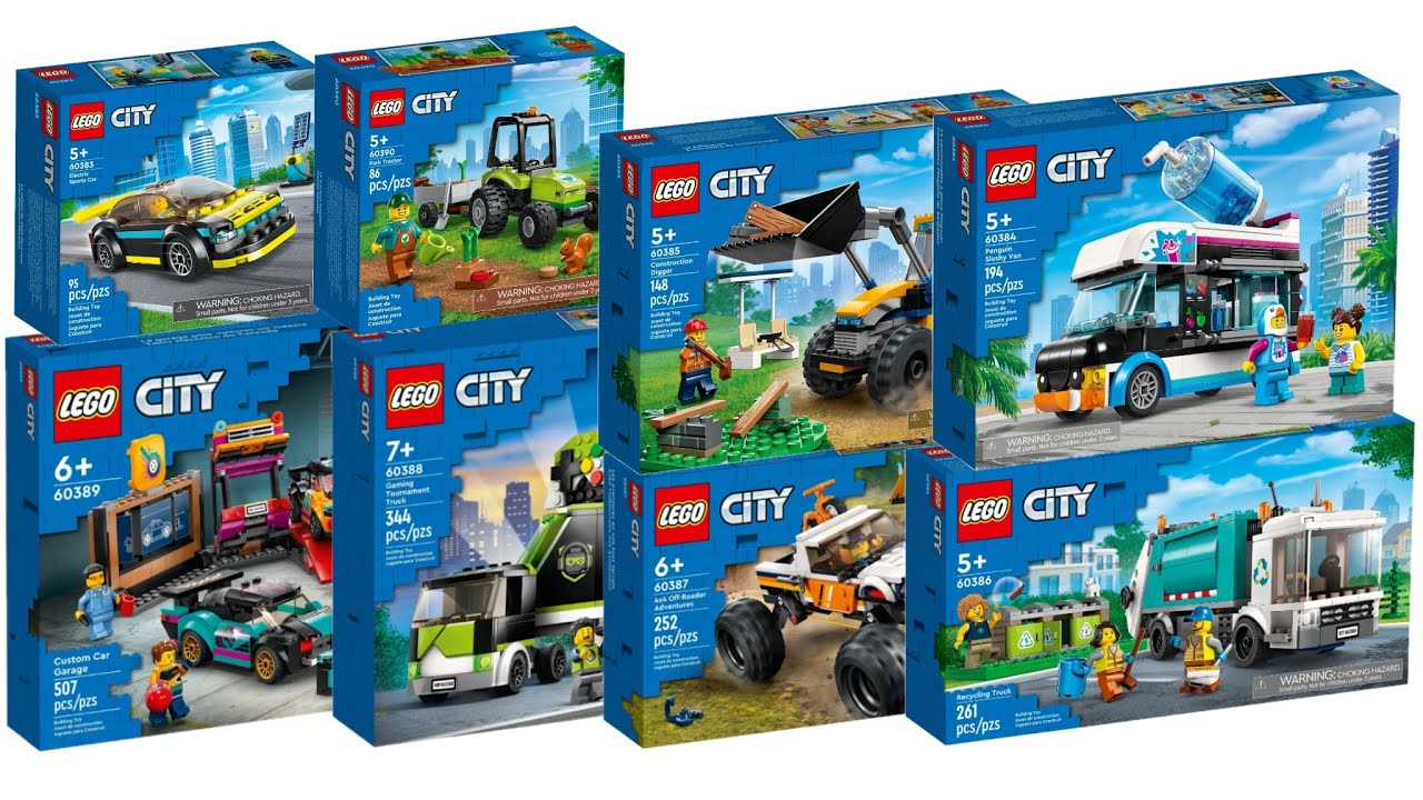 All LEGO City Great Vehicles sets 2023 Compilation/Collection Speed Build