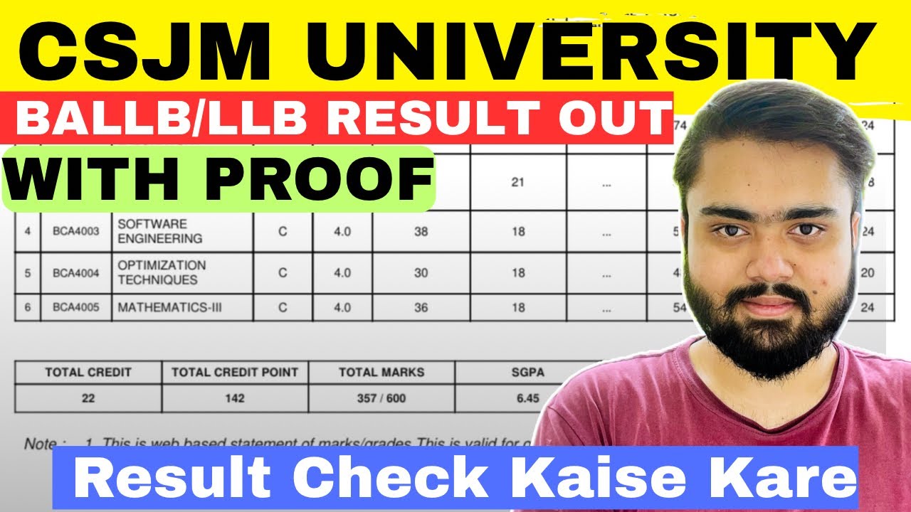 CSJMU BALLB Result 2025 OUT🔥|CSJMU Result 2025|FULL PROOF|How to Download Result|Kanpur university.