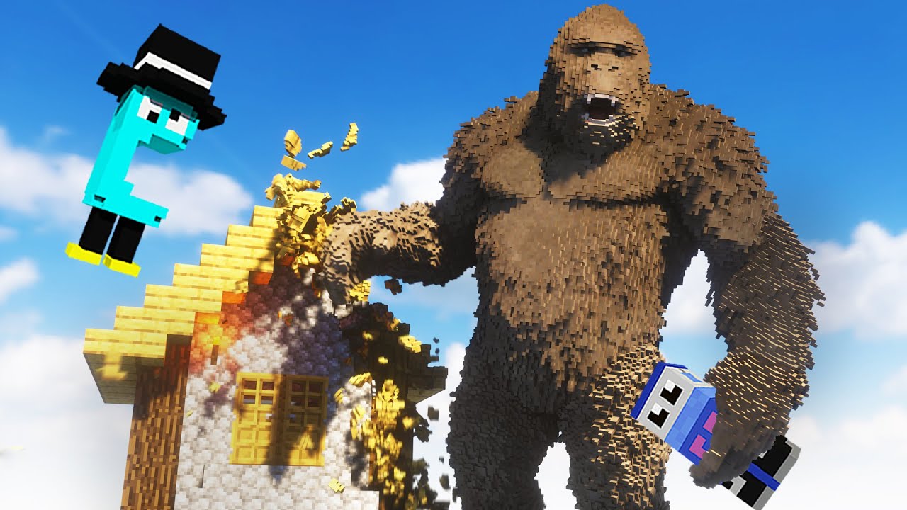 We Smash a Minecraft Village with King Kong in Teardown Multiplayer!