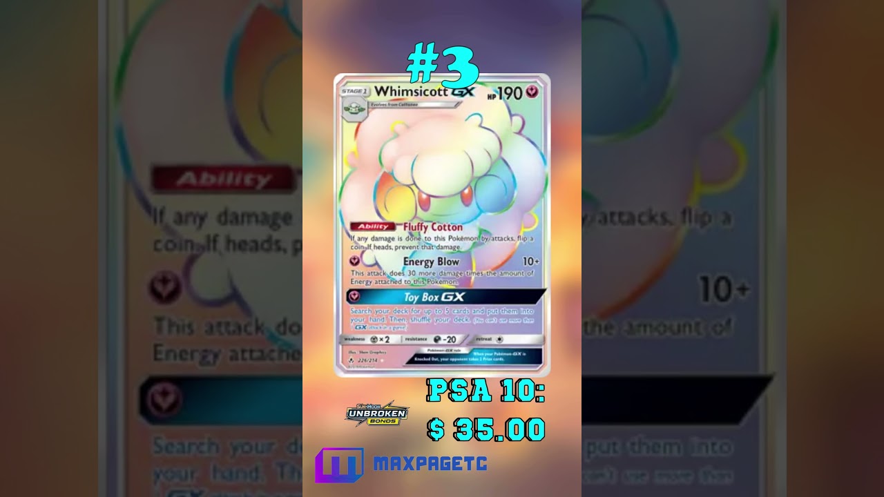 Top 5 Whimsicott Full Art Pok&eacute;mon Cards #tcg#pok&eacute;mon#whimsicott #fullart