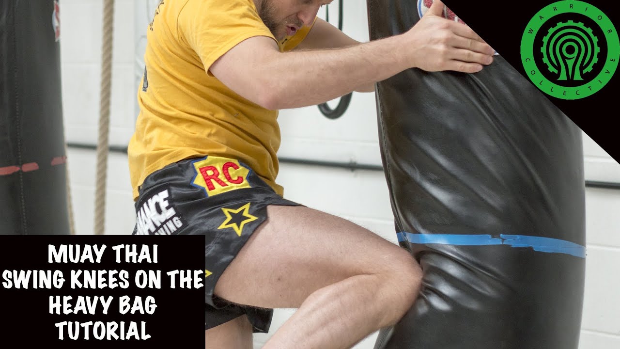 Muay Thai Swing Knees on the Heavy Bag Tutorial
