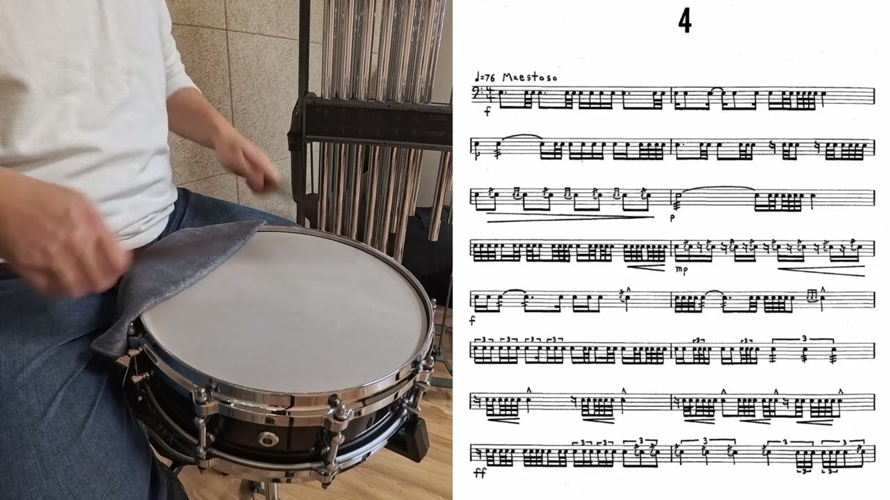 ADVANCED SNARE DRUM STUDIES by Mitchell Peters.NO.4