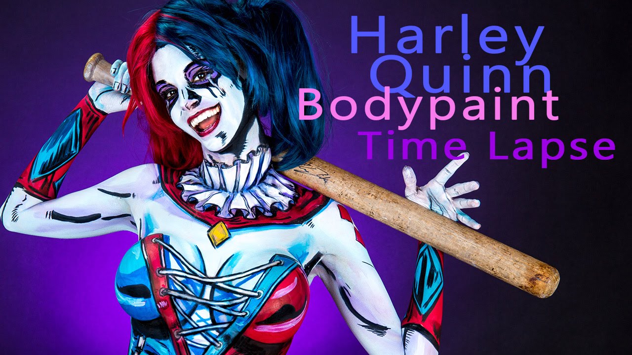 Harley Quinn Body Paint Tutorial Time Lapse