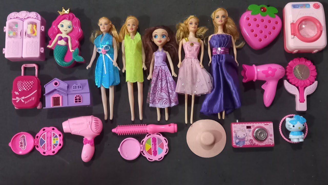 Hello Kitty Toys |7 minutes Satisfying w/ Unboxing Amazing Barbie doll Makeup set and beauty set