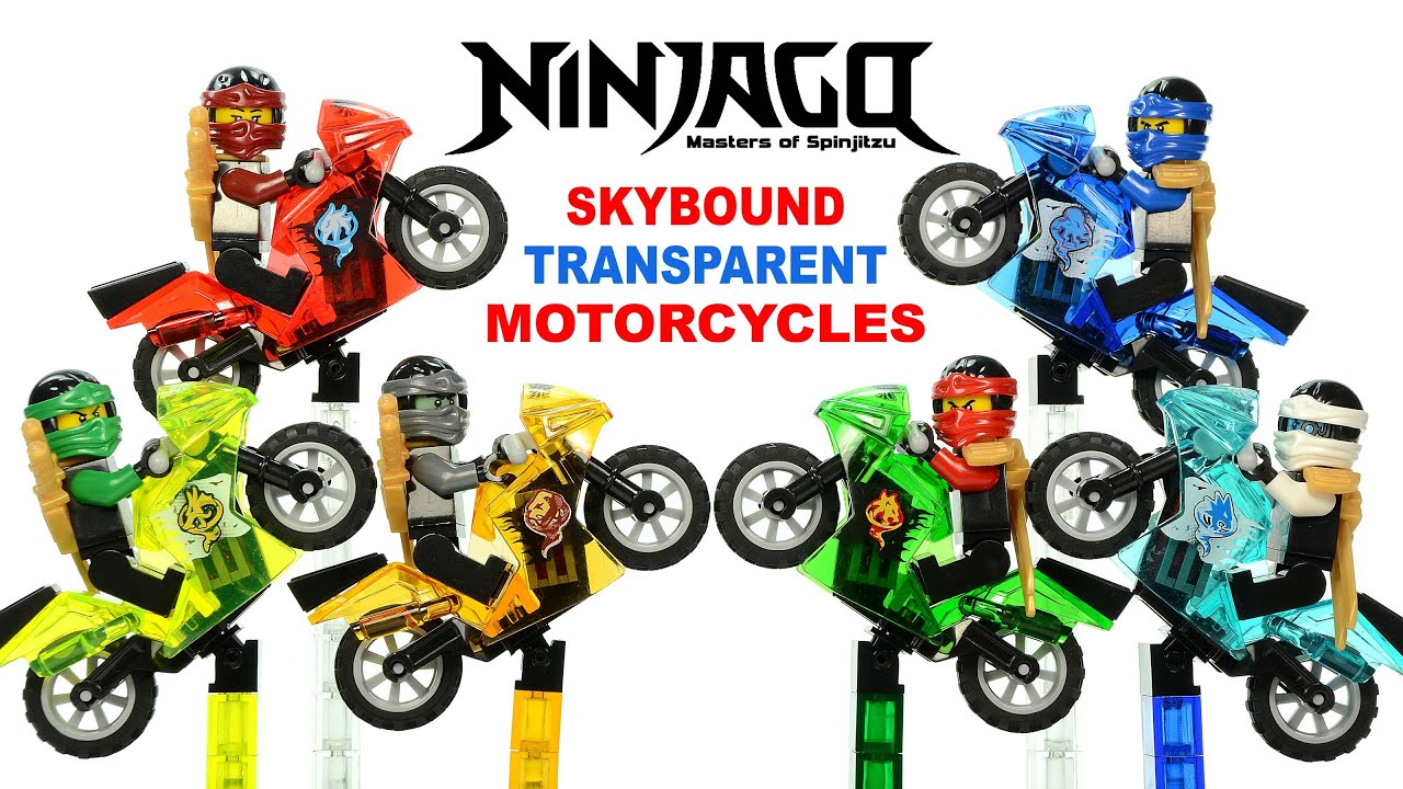 Ninjago Skybound Airjitzu Motorcycles Unofficial BOOTLEGO KnockOff Set 34 w/ Lloyd Jay Kai & Zane