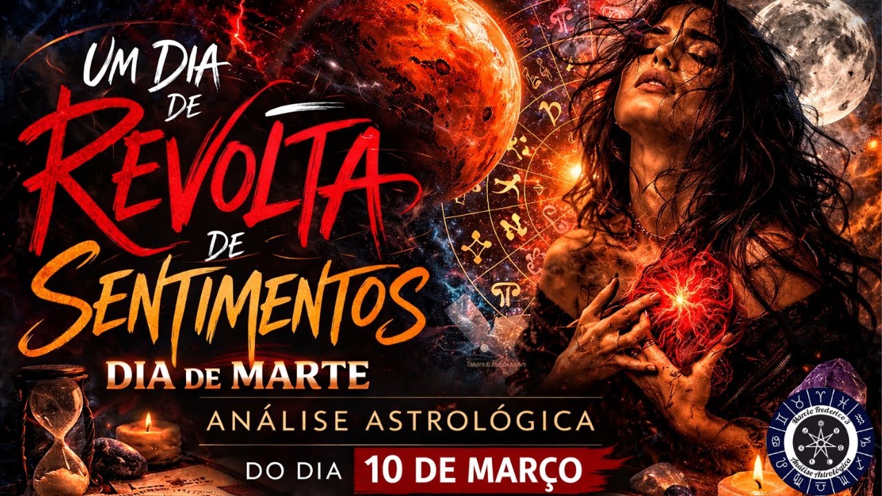 Um dia intenso no céu, Marte desperta coragem e verdades do coração. Análise Astrológica dia 10/03.