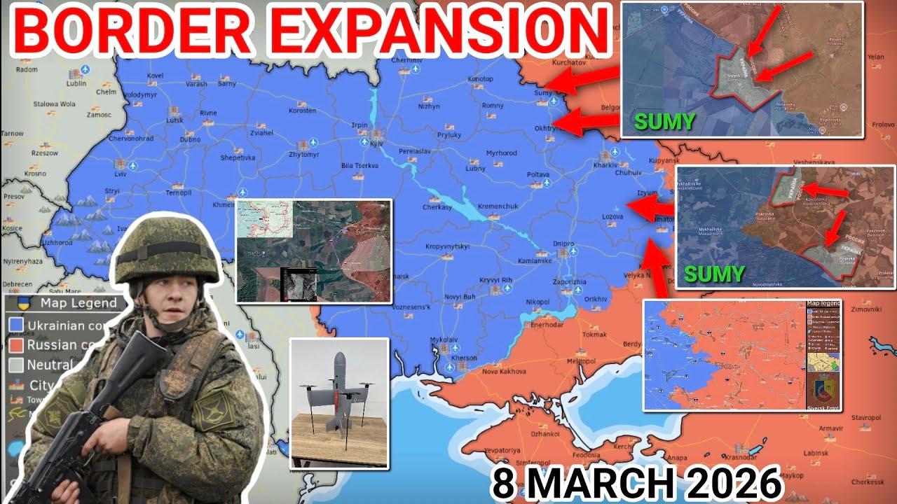 Russia Advances on Sumy Border | Ukraine’s Drones Gain Global Interest [8 March 2026]