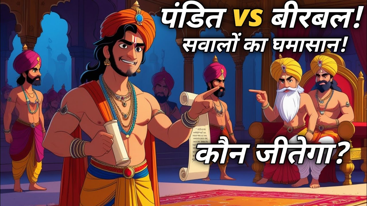 बीरबल ने घमंडी पंडित को दिया 5 कठिन सवालों का जवाब |सच्चा विद्वान कौन? ज्ञान vs अहंकार |#AkbarBirbal