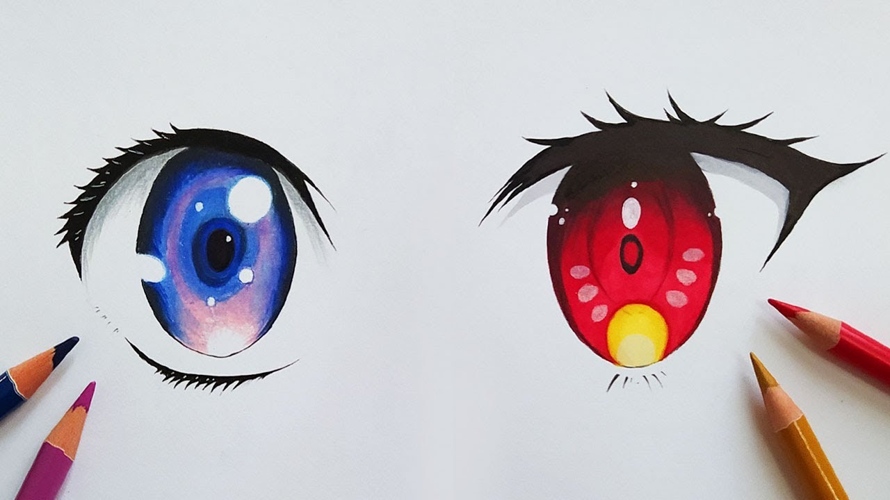 2 SIMPLE WAYS TO DRAW ANIME EYES