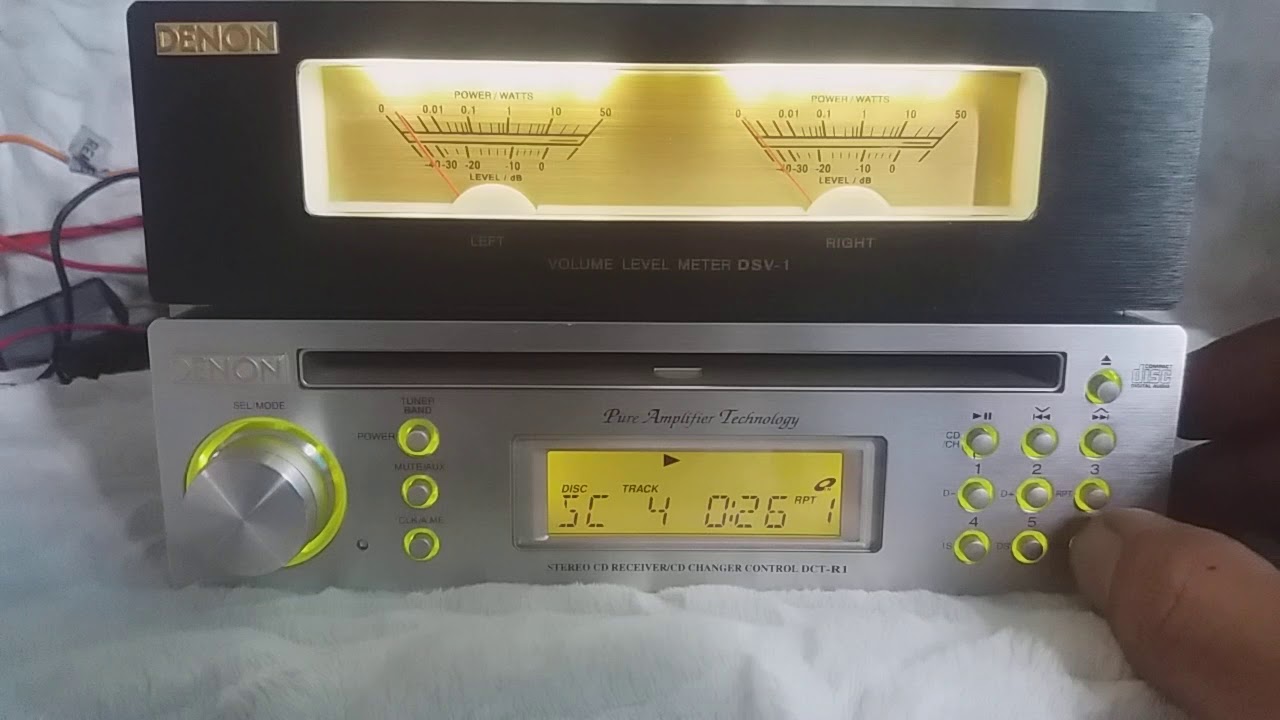 Denon DCT R1 head unit & Denon DSV-1 volume level meter