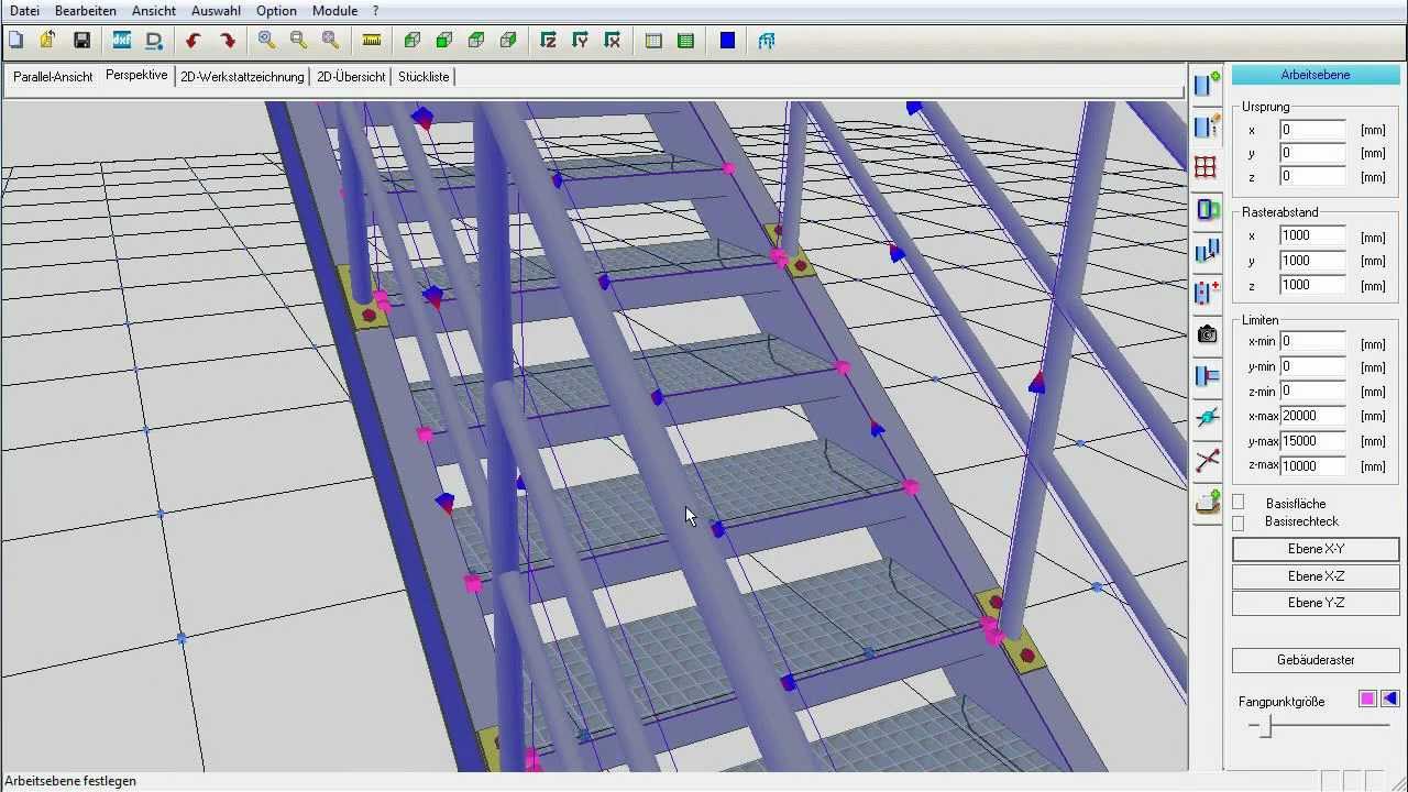 Stahlbau CAD - Konstruktion von Treppen und Gel&auml;ndern