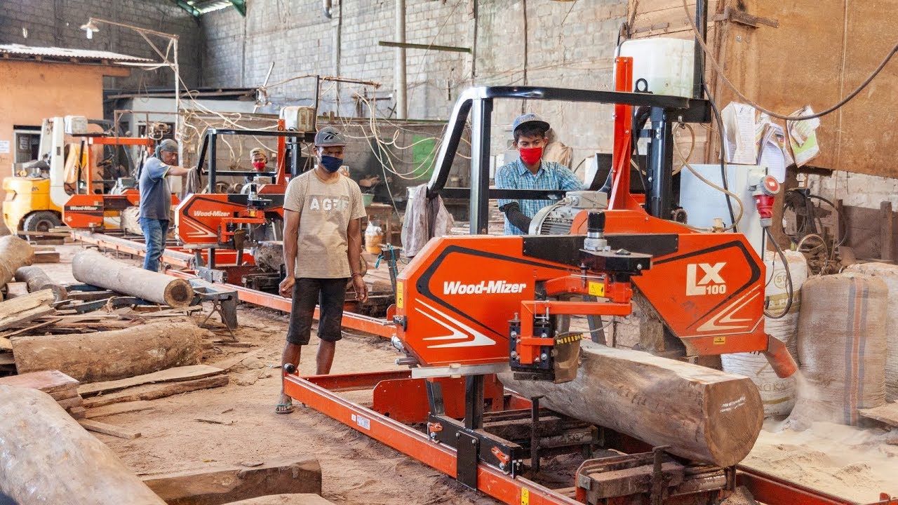 LX100 Heavy-Duty Sawmill Cutting Rosewood & Teak in Surakarta, Indonesia