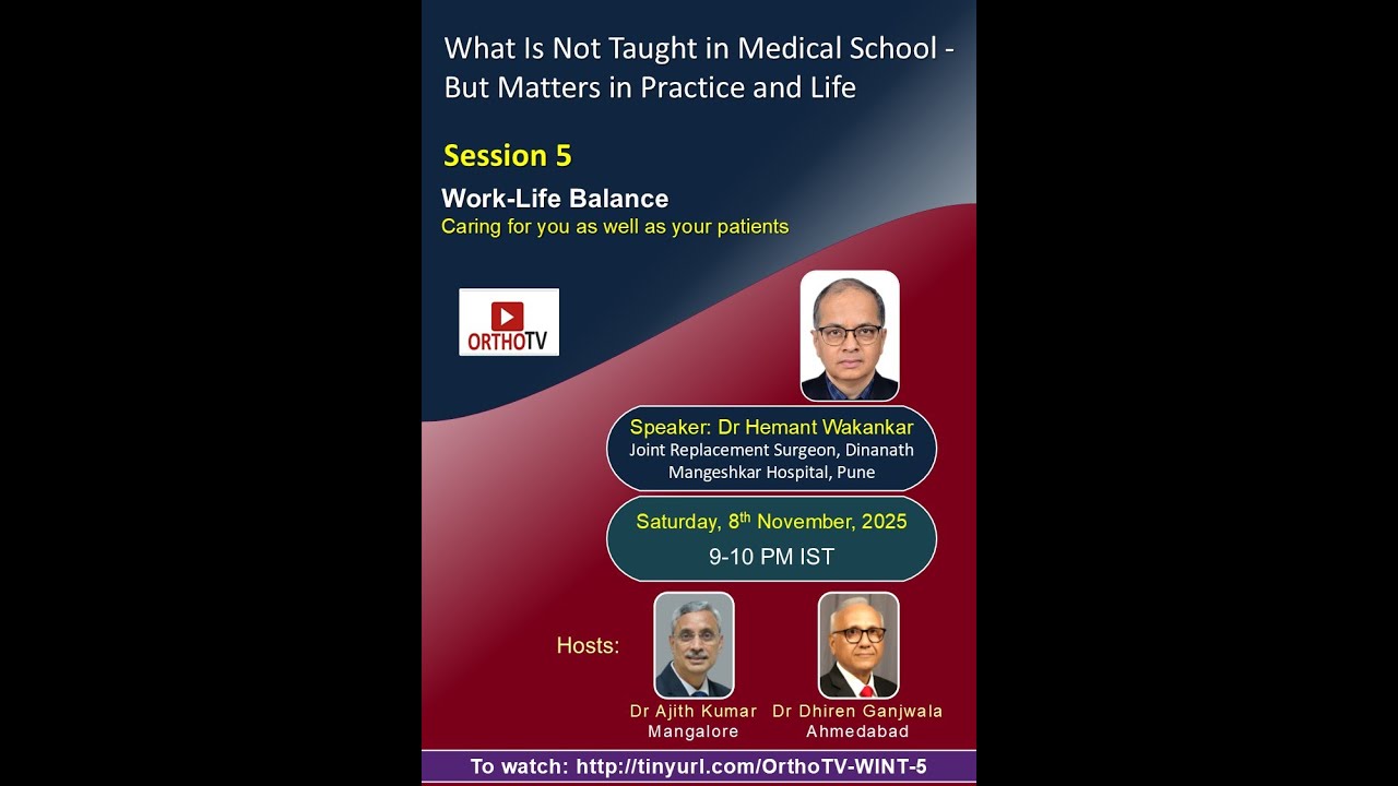 What Is Not Taught in Medical School &ndash;  Work-Life Balance Caring for you as well as your patients