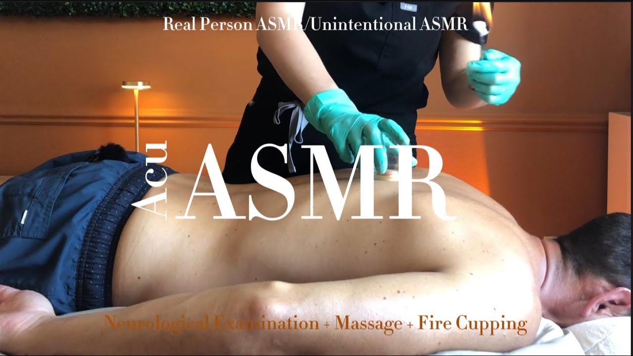 Real Person ASMR - Neurological Exam + Massage + Cupping (