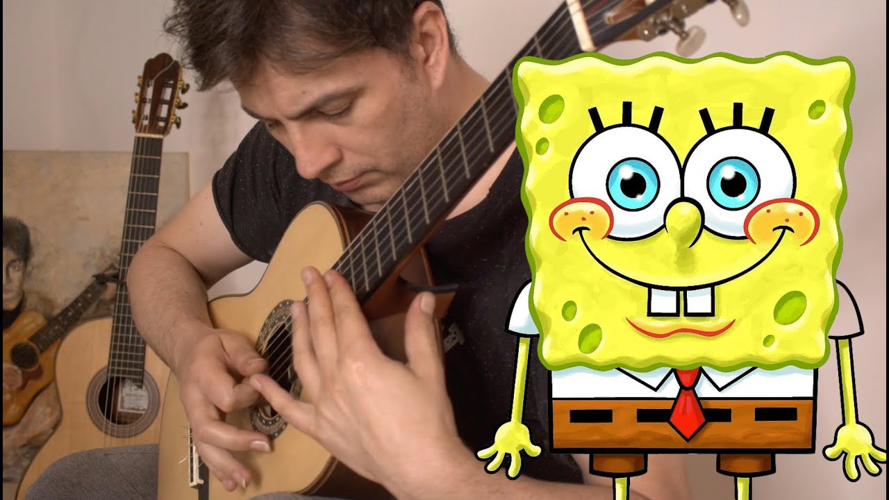Bob Esponja Calça Quadrada no Violão Solo