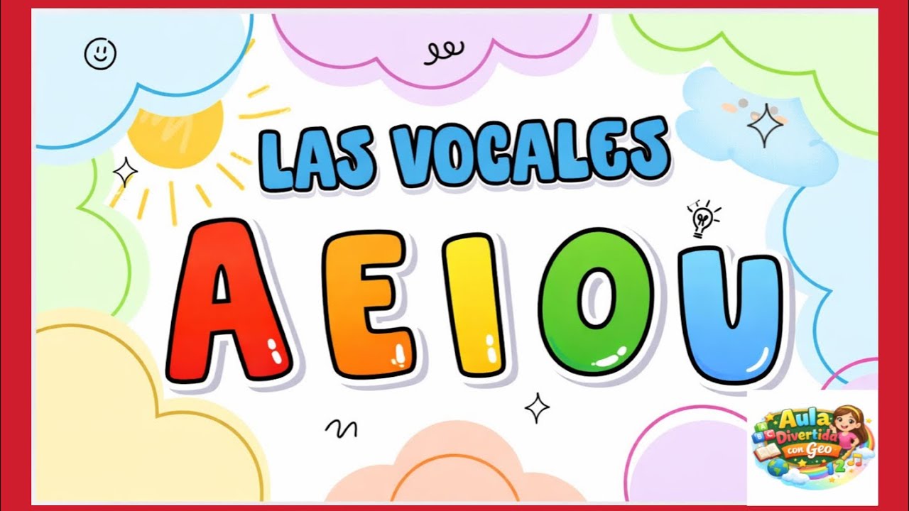 🔴🟣Vocales en español | learning spanish for kids 