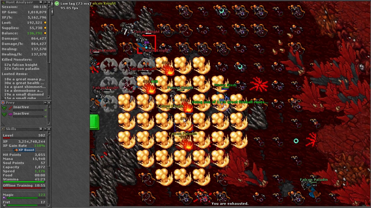 Tibia 582 Master Sorcerer Falcons Hunt