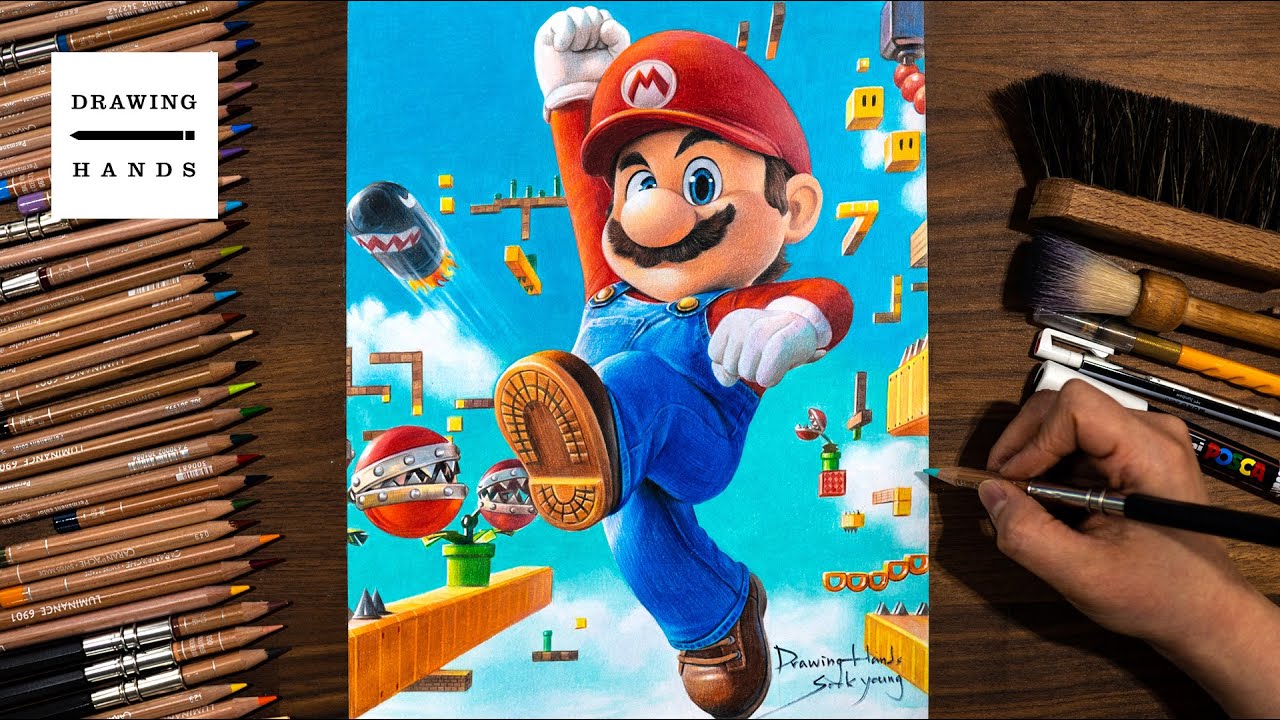 Drawing Super Mario [Drawing Hands]