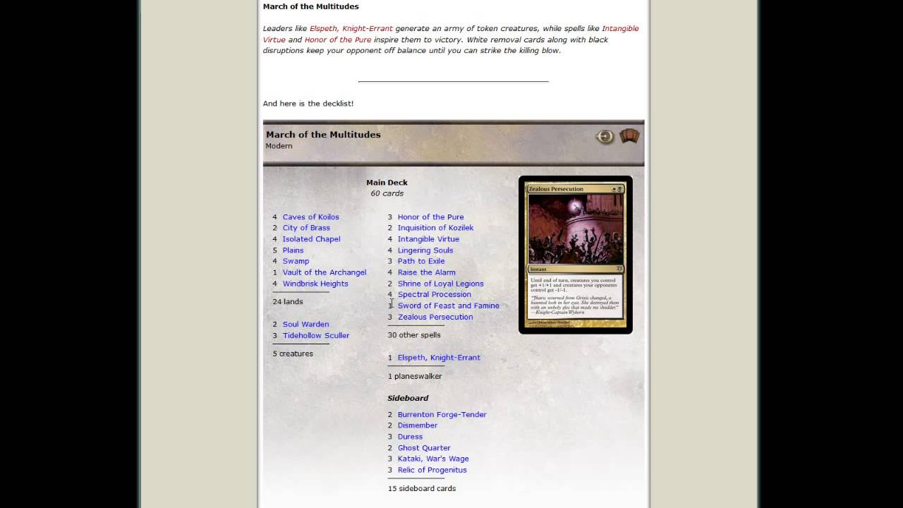 Modern Event Deck Review: March of the Multitudes - Magic the Gathering