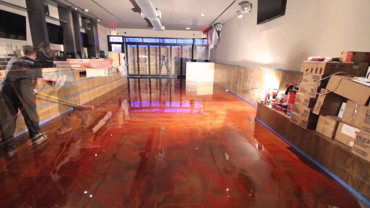 Designer Metallic Epoxy Floor Installation