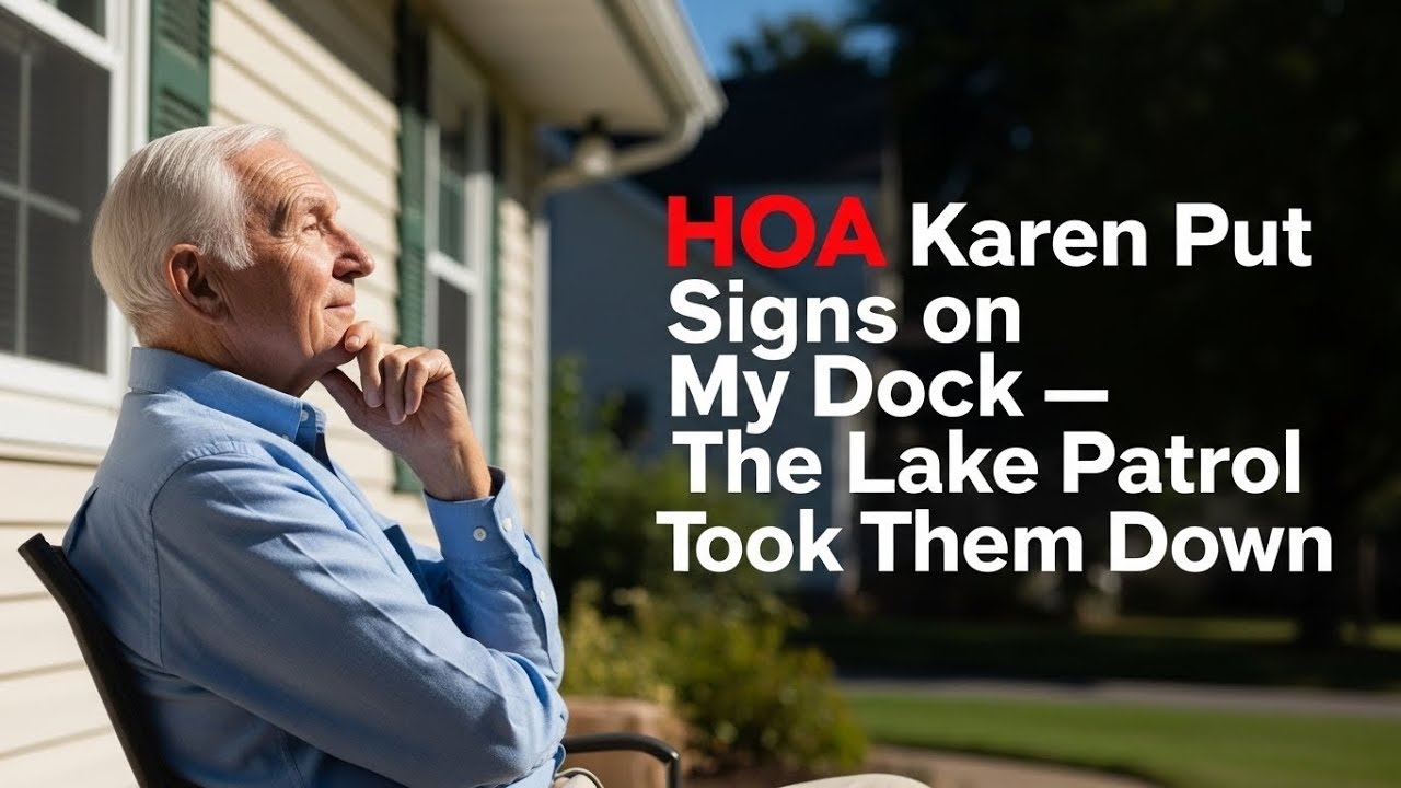 HOA Karen Put Signs on My Dock — The Lake Patrol Took Them Down