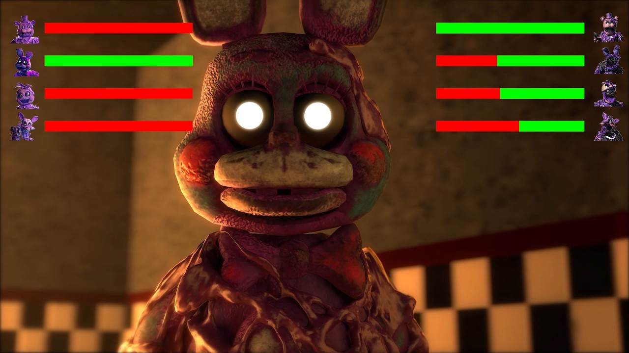 FNAF: Toxic Toys vs Toxic Withereds with Healthbars