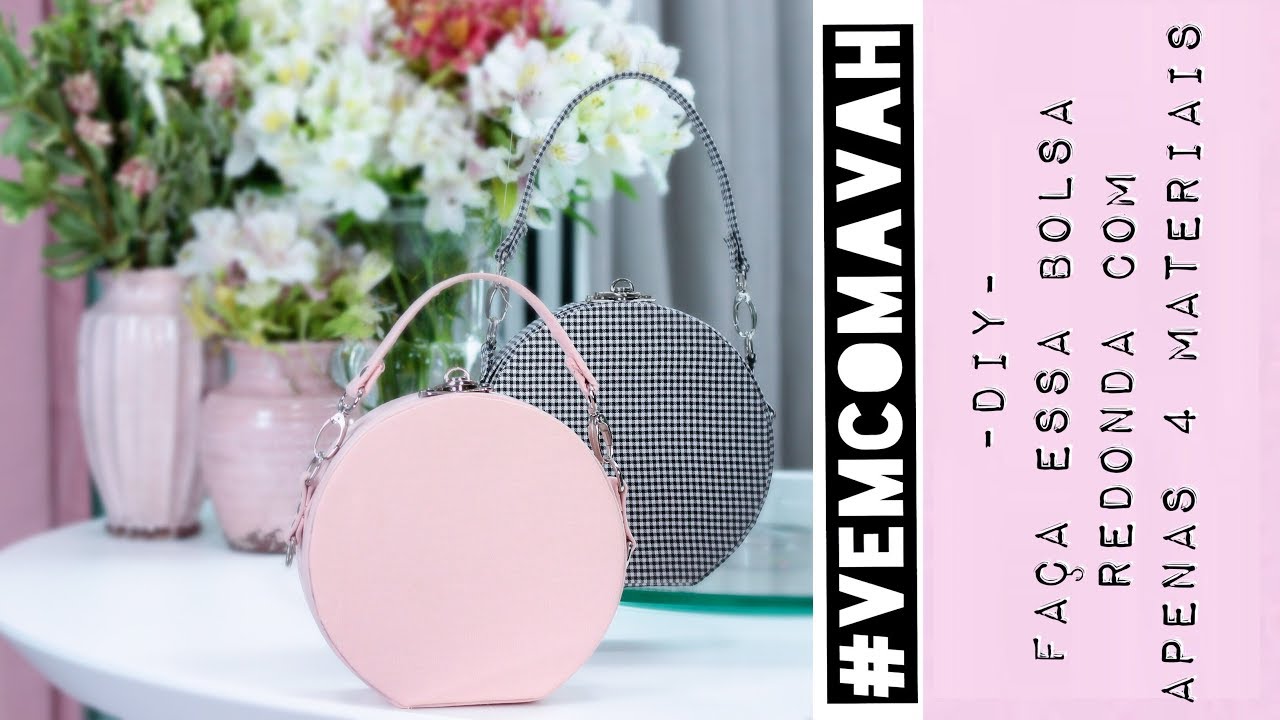 DIY - Bolsa Redonda com apenas 4 materiais