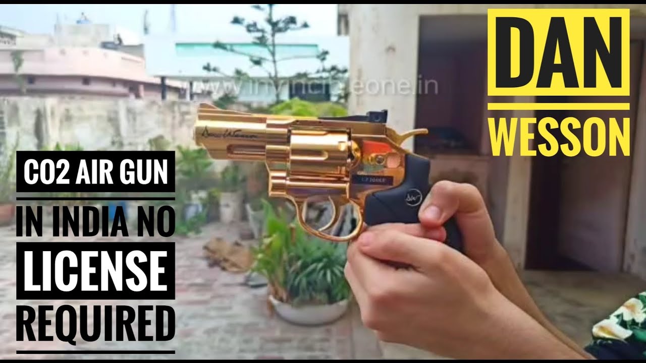 Dan Wesson Golden CO2 dual ammo full metal air revolver for sports-no license required in india.