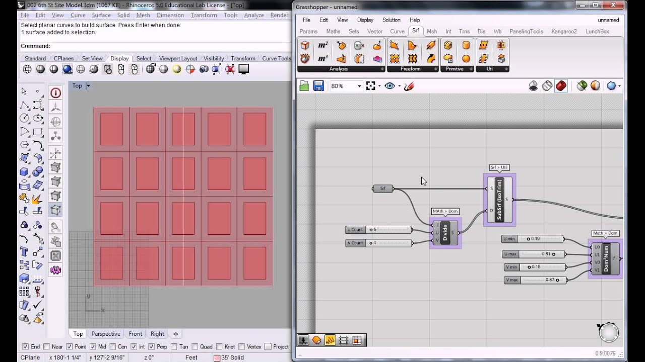36 - Grasshopper - Using Domain to Create Arrayed Openings in Facade