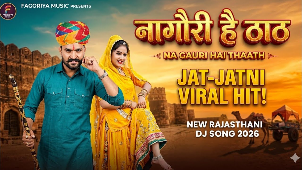 नागौरी है ठाठ | Jat-Jatni Viral Song | Latest Jat song | New Rajasthani DJ Song 2026 Nagauri Thaath