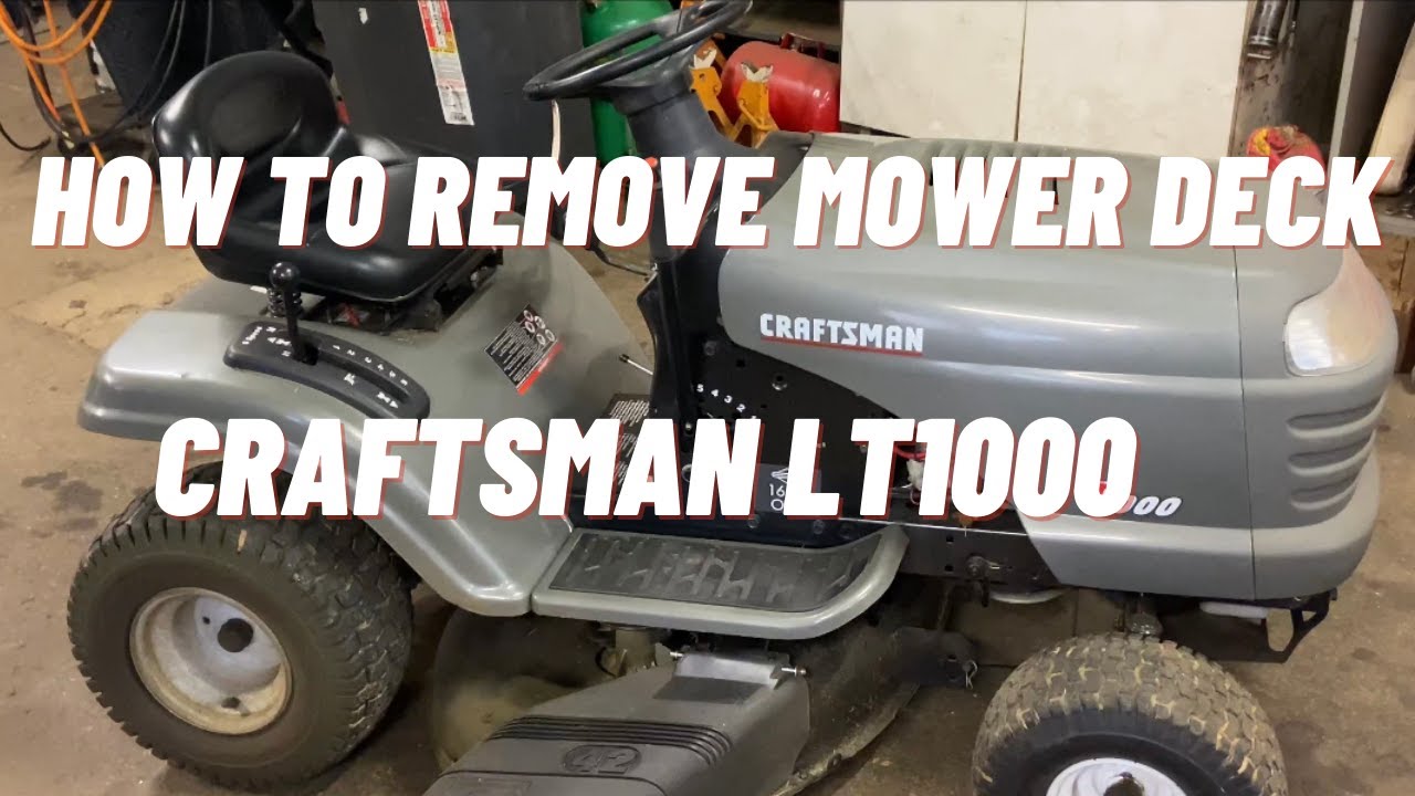 How to Remove Mower Deck on a Craftsman LT1000 and LT2000 lawn tractor