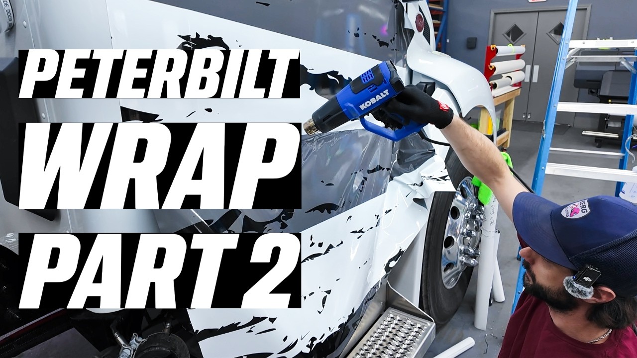Peterbilt Wrap Part 2: Passenger Side & Roof | Laying panels & detailed trimming