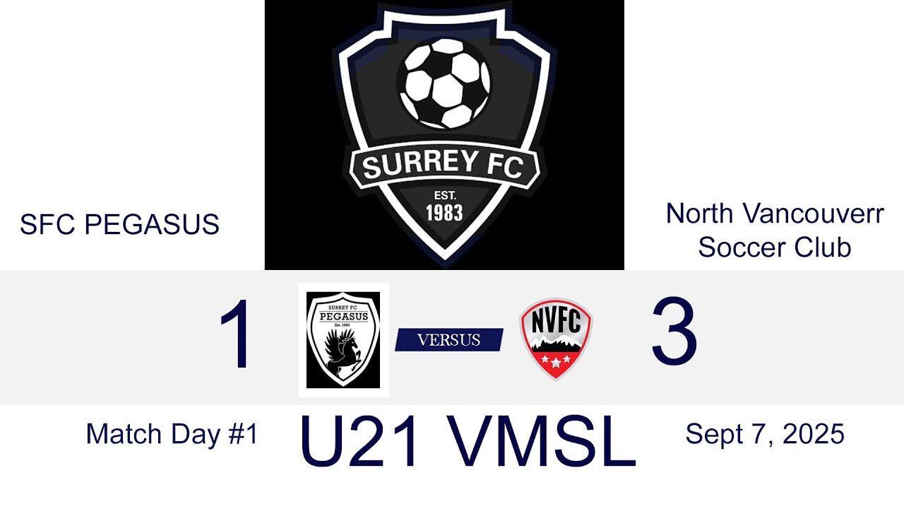 SFC Pegasus U21 V NVFC U21 North Van   VMSPL U21   SEPTEMBER 7 2025