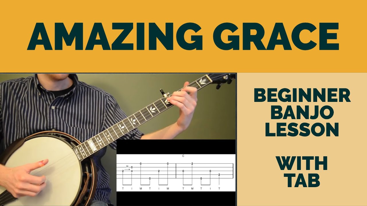 Amazing Grace | Beginner Bluegrass Banjo Lesson With Tab