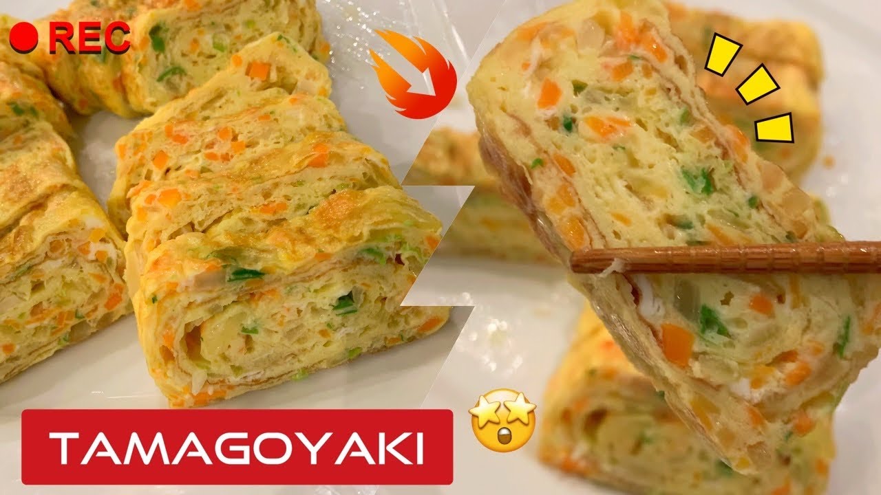 Omelete japonesa ou Tamagoyaki . Receitas com ovo. Super pratica