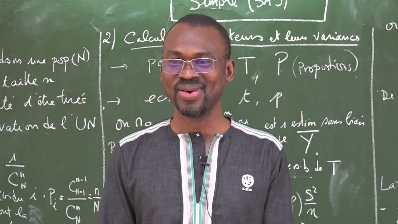 SONDAGE ALEATOIRE SIMPLE (1ère partie)  | Prof. KEHO Yaya, Enseignant-Chercheur à l'ENSEA d'Abidjan