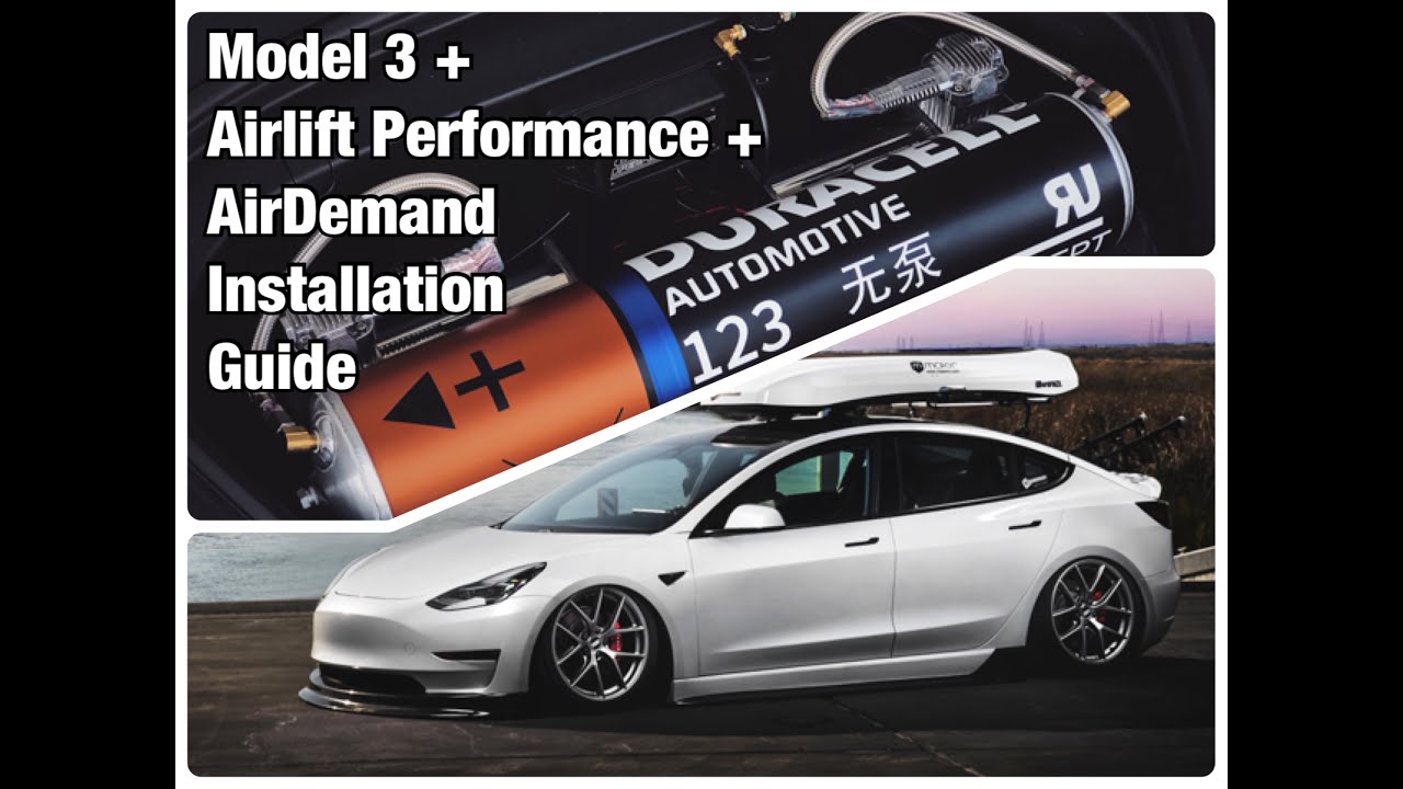 Tesla Model 3: руководство по быстрой установке Airlift Performance 3H с подушками AirDemand